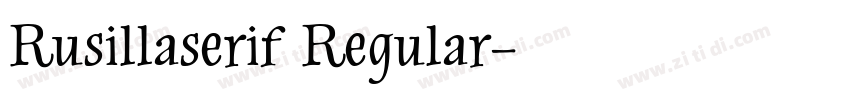 Rusillaserif Regular字体转换
